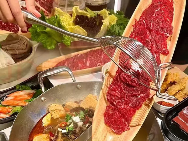 PS8168-16.5網(wǎng)紅鮮牛肉船型長條盤